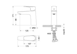 Смеситель для раковины Aquatek Бетта AQ1110MB черный